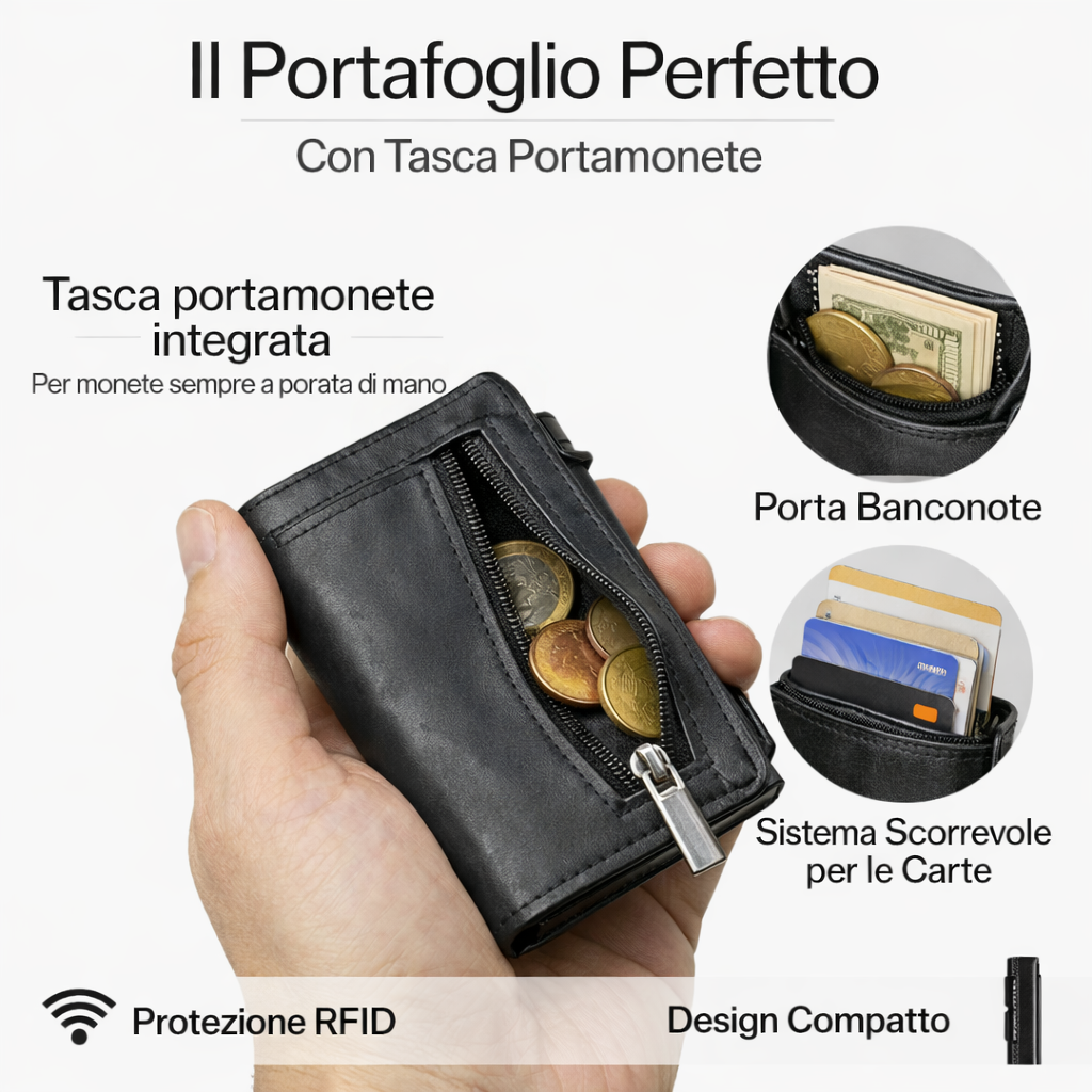 ARDO™ Portafoglio Slim Magnetico