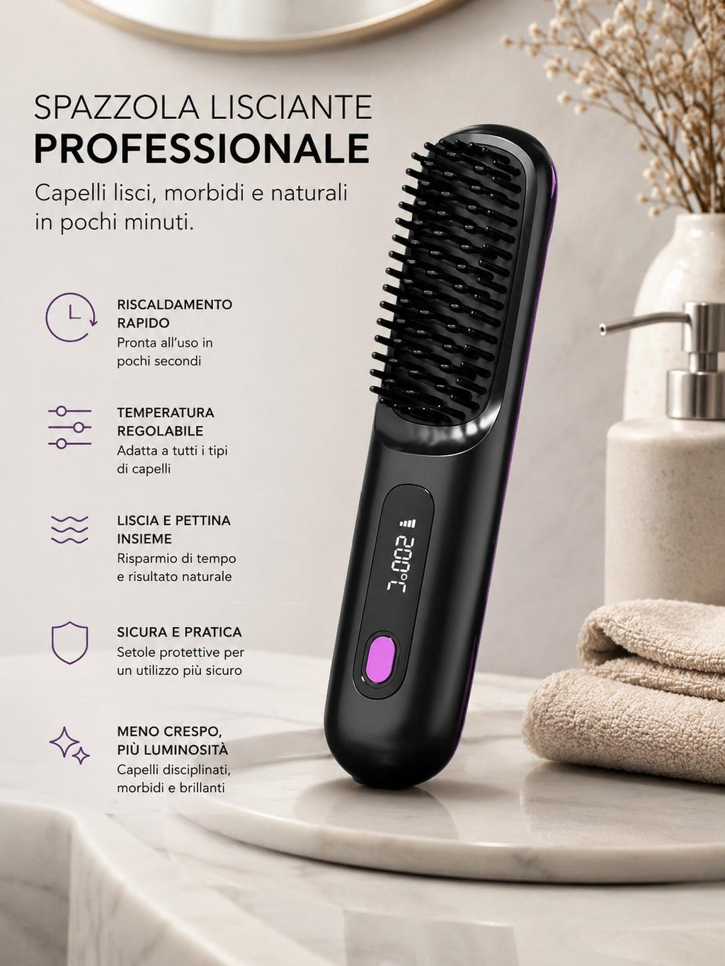 LISSEAIR™ Spazzola Lisciante Wireless